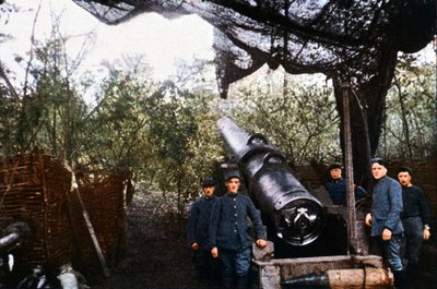 A Gun of the French Navy During the Battle of Verdun by Jules Gervais Courtellemont
